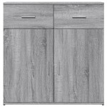 vidaXL Servantă, gri sonoma, 79x38x80 cm, lemn compozit vidaXL Servantă, gri sonoma, 79x38x80 cm, lemn compozit