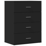 vidaXL Dulap, negru, 60x39x80 cm, lemn prelucrat