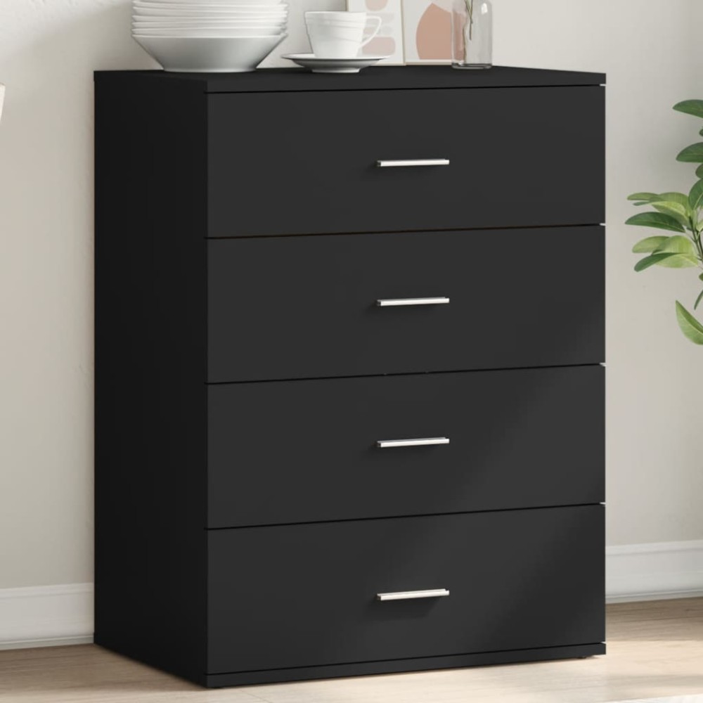 vidaXL Dulap, negru, 60x39x80 cm, lemn prelucrat