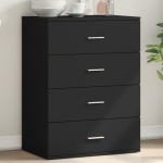 vidaXL Dulap, negru, 60x39x80 cm, lemn prelucrat
