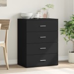 vidaXL Dulap, negru, 60x39x80 cm, lemn prelucrat