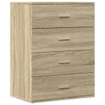 vidaXL Servantă, stejar sonoma, 60x39x80 cm, lemn compozit vidaXL Servantă, stejar sonoma, 60x39x80 cm, lemn compozit