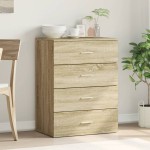vidaXL Servantă, stejar sonoma, 60x39x80 cm, lemn compozit vidaXL Servantă, stejar sonoma, 60x39x80 cm, lemn compozit