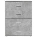 vidaXL Servantă, gri beton, 60x39x80 cm, lemn compozit