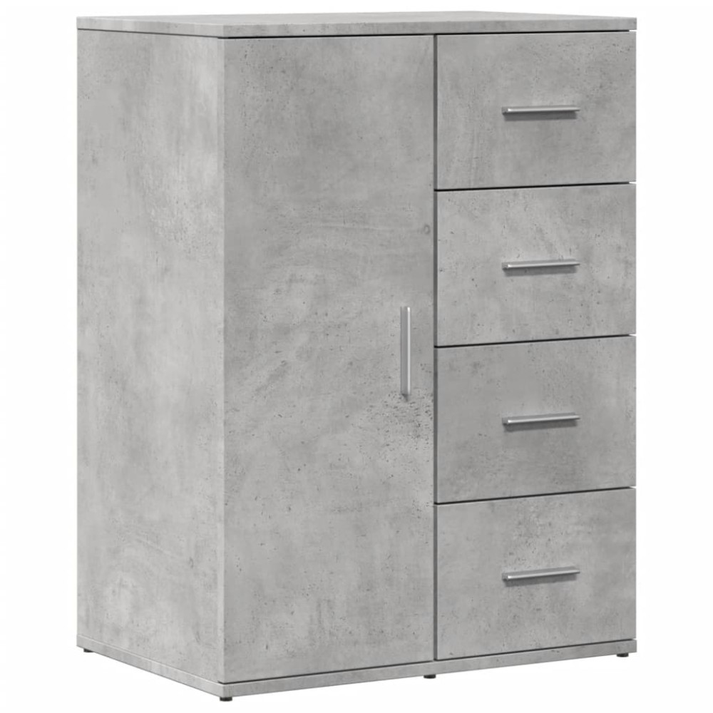 vidaXL Servantă, gri beton, 59x39x80 cm, lemn compozit