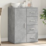 vidaXL Servantă, gri beton, 59x39x80 cm, lemn compozit vidaXL Servantă, gri beton, 59x39x80 cm, lemn compozit
