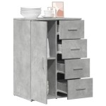 vidaXL Servantă, gri beton, 59x39x80 cm, lemn compozit vidaXL Servantă, gri beton, 59x39x80 cm, lemn compozit