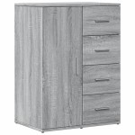 vidaXL Servantă, gri sonoma, 59x39x80 cm, lemn compozit vidaXL Servantă, gri sonoma, 59x39x80 cm, lemn compozit
