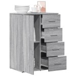 vidaXL Servantă, gri sonoma, 59x39x80 cm, lemn compozit vidaXL Servantă, gri sonoma, 59x39x80 cm, lemn compozit