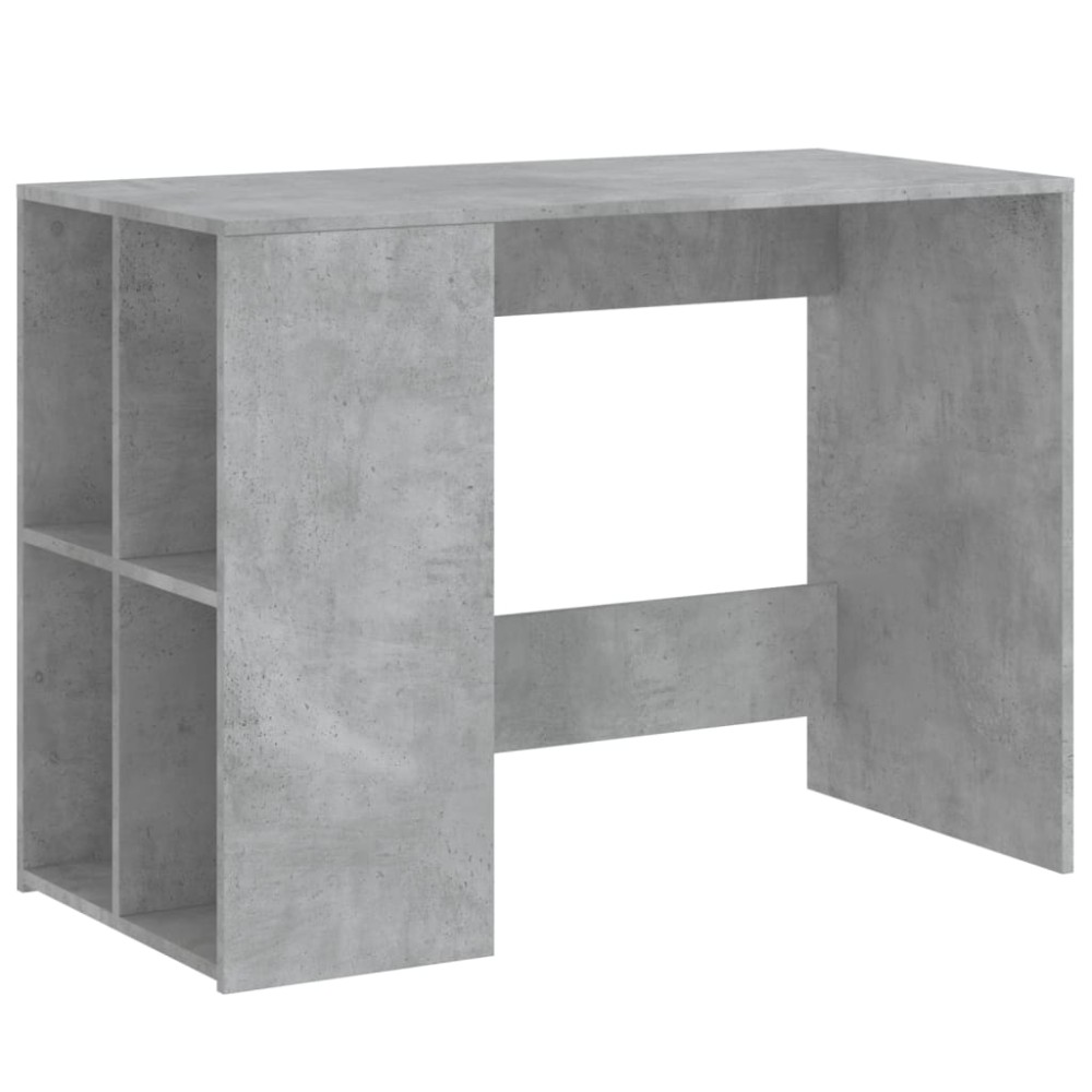 vidaXL Birou, gri beton, 102x50x75 cm, lemn compozit