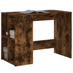 vidaXL Birou, stejar afumat, 102x50x75 cm, lemn compozit