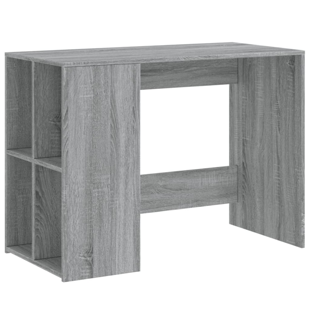 vidaXL Birou, gri sonoma, 102x50x75 cm, lemn compozit