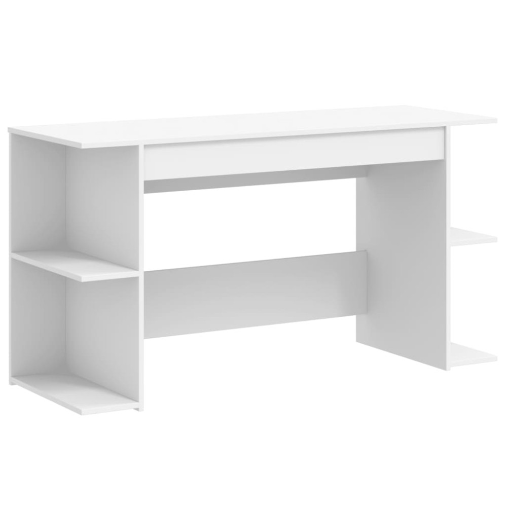 vidaXL Birou, alb, 140x50x75 cm, lemn prelucrat