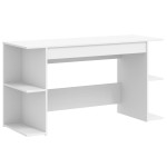 vidaXL Birou, alb, 140x50x75 cm, lemn prelucrat