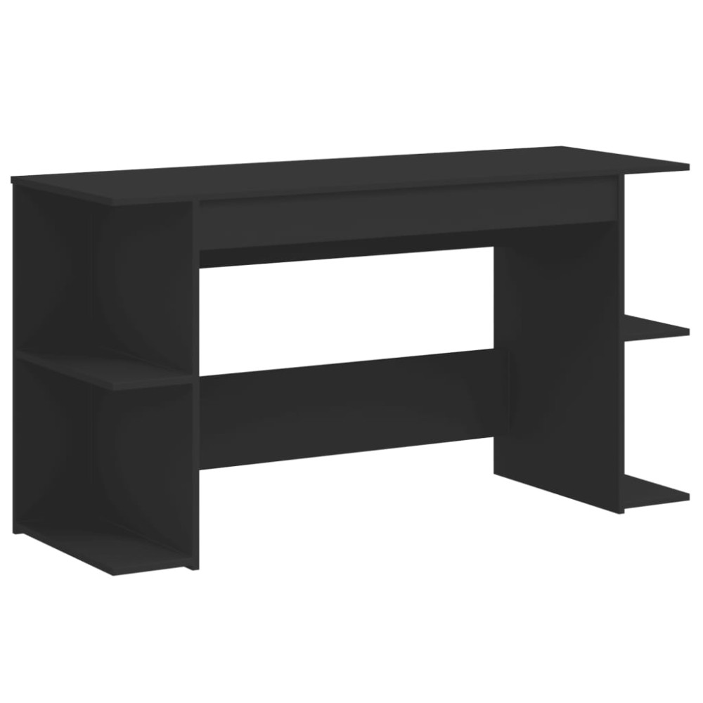 vidaXL Birou, negru, 140x50x75 cm, lemn prelucrat