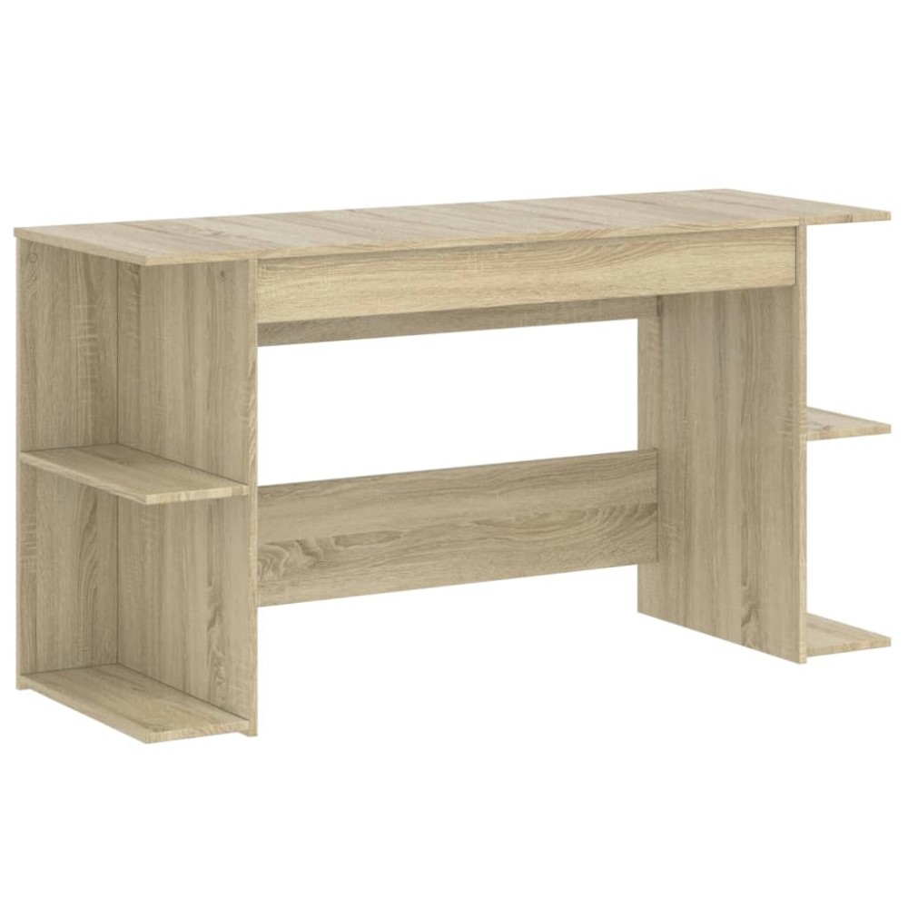 vidaXL Birou, stejar sonoma, 140x50x75 cm, lemn compozit
