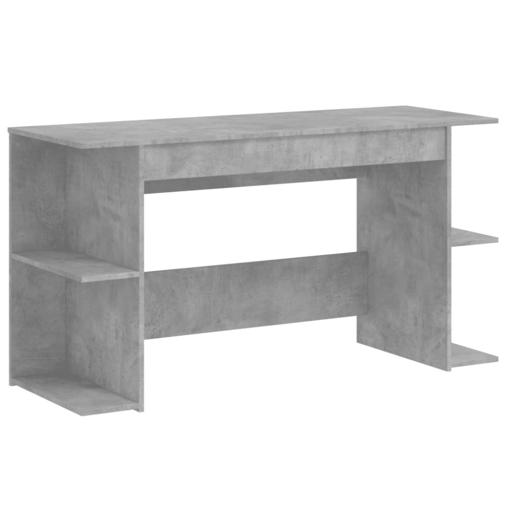 vidaXL Birou, gri beton, 140x50x75 cm, lemn compozit