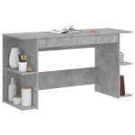vidaXL Birou, gri beton, 140x50x75 cm, lemn compozit