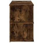vidaXL Birou, stejar afumat, 140x50x75 cm, lemn compozit