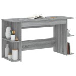 vidaXL Birou, gri sonoma, 140x50x75 cm, lemn compozit