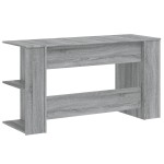 vidaXL Birou, gri sonoma, 140x50x75 cm, lemn compozit