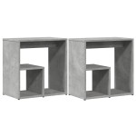 vidaXL Masă laterală, 2 buc., gri beton, 50x30x50 cm, PAL vidaXL Masă laterală, 2 buc., gri beton, 50x30x50 cm, PAL