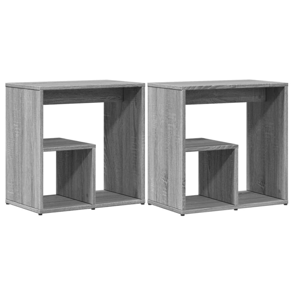 vidaXL Mese laterale, 2 buc., sonoma gri, 50x30x50 cm, lemn compozit