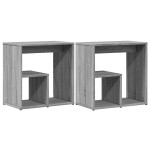 vidaXL Mese laterale, 2 buc., sonoma gri, 50x30x50 cm, lemn compozit