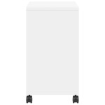 vidaXL Măsuță laterală cu roți, alb, 50x30x55 cm, lemn prelucrat