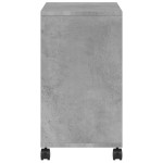 vidaXL Masă laterală cu roți, gri beton, 50x30x55 cm, PAL vidaXL Masă laterală cu roți, gri beton, 50x30x55 cm, PAL