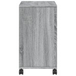 vidaXL Masă laterală cu roți, gri sonoma 50x30x55 cm lemn prelucrat vidaXL Masă laterală cu roți, gri sonoma 50x30x55 cm lemn prelucrat