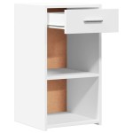 vidaXL Noptiere, 2 buc., alb, 35x34x65 cm, lemn compozit