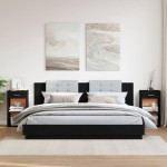 vidaXL Noptiere, 2 buc., negru, 35x34x65 cm, lemn prelucrat vidaXL Noptiere, 2 buc., negru, 35x34x65 cm, lemn prelucrat