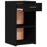 vidaXL Noptiere, 2 buc., negru, 35x34x65 cm, lemn prelucrat vidaXL Noptiere, 2 buc., negru, 35x34x65 cm, lemn prelucrat