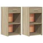 vidaXL Noptiere, 2 buc., stejar sonoma, 35x34x65 cm, lemn prelucrat vidaXL Noptiere, 2 buc., stejar sonoma, 35x34x65 cm, lemn prelucrat