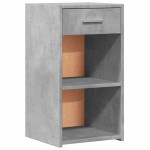 vidaXL Noptiere, 2 buc., gri beton, 35x34x65 cm, lemn prelucrat