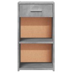 vidaXL Noptiere, 2 buc., gri beton, 35x34x65 cm, lemn prelucrat