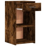 vidaXL Noptiere, 2 buc., stejar fumuriu, 35x34x65 cm, lemn prelucrat vidaXL Noptiere, 2 buc., stejar fumuriu, 35x34x65 cm, lemn prelucrat