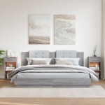 vidaXL Noptiere, 2 buc., gri sonoma, 35x34x65 cm, lemn prelucrat vidaXL Noptiere, 2 buc., gri sonoma, 35x34x65 cm, lemn prelucrat