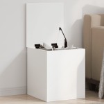 vidaXL Cutie de depozitare, alb, 40x42x46 cm, lemn prelucrat vidaXL Cutie de depozitare, alb, 40x42x46 cm, lemn prelucrat