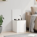 vidaXL Cutie de depozitare, alb, 40x42x46 cm, lemn prelucrat vidaXL Cutie de depozitare, alb, 40x42x46 cm, lemn prelucrat