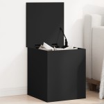 vidaXL Cutie de depozitare, negru, 40x42x46 cm, lemn prelucrat vidaXL Cutie de depozitare, negru, 40x42x46 cm, lemn prelucrat