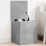 vidaXL Cutie de depozitare, gri beton, 40x42x46 cm, lemn prelucrat vidaXL Cutie de depozitare, gri beton, 40x42x46 cm, lemn prelucrat