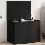 vidaXL Cutie de depozitare, negru, 60x42x46 cm, lemn prelucrat vidaXL Cutie de depozitare, negru, 60x42x46 cm, lemn prelucrat