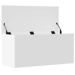 vidaXL Cutie de depozitare, alb, 100x42x46 cm, lemn prelucrat vidaXL Cutie de depozitare, alb, 100x42x46 cm, lemn prelucrat