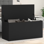 vidaXL Cutie de depozitare, negru, 100x42x46 cm, lemn prelucrat vidaXL Cutie de depozitare, negru, 100x42x46 cm, lemn prelucrat