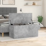 vidaXL Cutie de depozitare, gri beton, 100x42x46 cm, lemn prelucrat vidaXL Cutie de depozitare, gri beton, 100x42x46 cm, lemn prelucrat