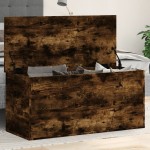 vidaXL Cutie de depozitare stejar fumuriu, 100x42x46 cm lemn prelucrat vidaXL Cutie de depozitare stejar fumuriu, 100x42x46 cm lemn prelucrat