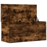 vidaXL Cutie de depozitare stejar fumuriu, 100x42x46 cm lemn prelucrat vidaXL Cutie de depozitare stejar fumuriu, 100x42x46 cm lemn prelucrat