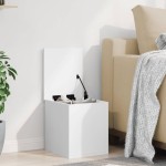 vidaXL Cutie de depozitare, alb, 30x35x35 cm, lemn prelucrat vidaXL Cutie de depozitare, alb, 30x35x35 cm, lemn prelucrat
